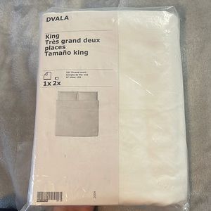 IKEA white king duvet cover and pillow cases